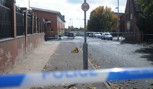 Police outside the Idaara Maarif-e-Islam mosque in Small Heath, 