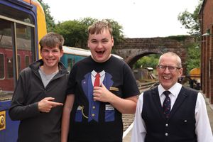 Olly, Harry and Phil Liddell. Photo: Derwen College