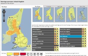 Met office weather warning