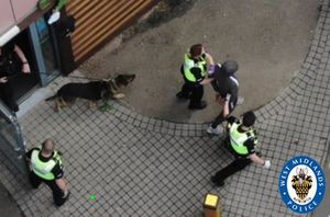 A drone helped officers arrest a man who was hiding on a school roof