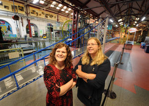 Ironbridge Gorge Museums director of collections Gillian Crumpton and Institution of Civil Engineers Shropshire chair Yvonne Aust
