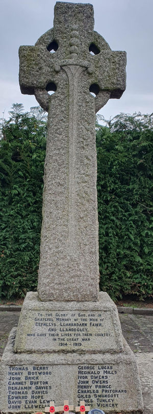 The names on Penybont Cenotaph. Pic by Lynda Price