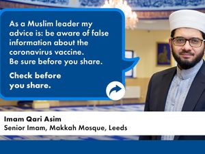 Supporting image for story: Imam and pastor urge people to ‘check before you share’ posts about vaccine