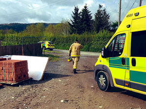 Emergency services at the scene. Photo: @SFRS_CravenArms