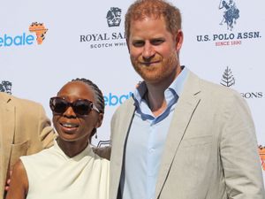 The Duke of Sussex with Sentebale chairwoman Sophie Chandauka