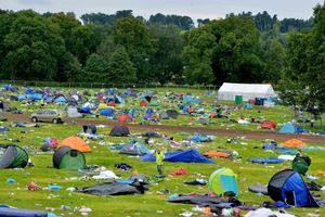 The big V Festival clean-up