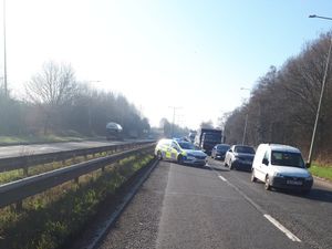 Supporting image for story: Crash closes Telford road