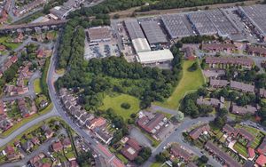 The proposed travellers site in Gorsebrook Road, Wolverhampton, next to the Dunstall Hill Trading Estate