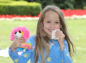 Florence Phillips, six, at the Teddy Bears Picnic