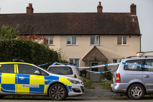 Police have taped off a house at Rushbury Road in Church Stretton