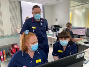 Nick Jones with SaTH colleagues