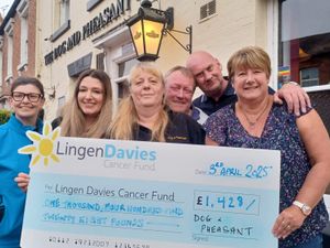 From left, Georgina Kimberly, Angela Roberts, Kev Roberts, Ges Fleetwood, Carol Fleetwood.