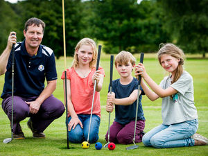 Supporting image for story: Pictures and video: Budding golfers get into the swing of things