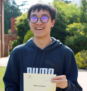 Concord College student Hanks Chong will now read maths and computer science at Exeter College in Oxford