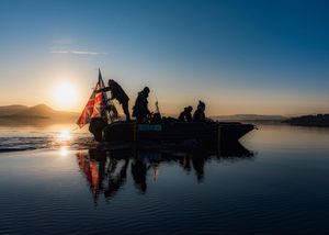Pardoe feeding in Loch Lomond.