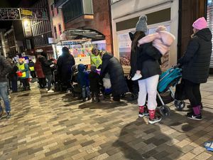 The queue to meet Santa.