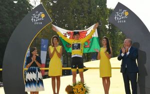 The great Welsh cyclist Geraiint Thomas who won the world's premier cycling event the Tour de France in 2018. TdF