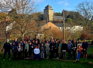 Staff and pupils at Bettws Lifehouse, Nr Newtown.