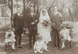 The twins as bridesmaids.