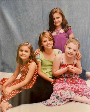Olivia, right, with sisters Brodie, Kennedy and Eden