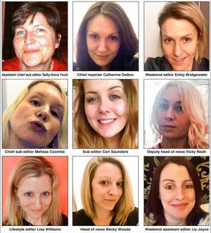 Some of the Express & Star team, sans make-up