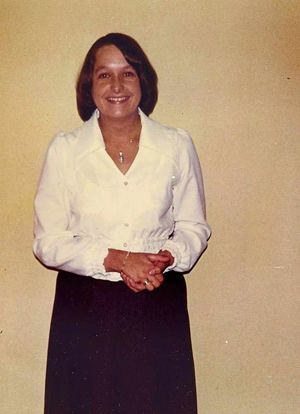 Kathryn on the day she joined the firm at 21