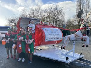 Supporting image for story: Santa and sleigh to garden centre's rescue