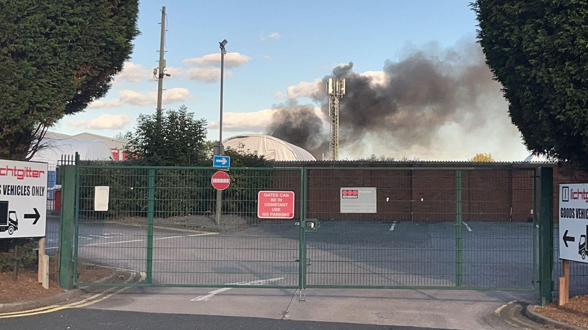 Video shows flames and smoke rising above houses following blaze in Norton Canes industrial estate
