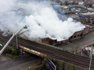 Supporting image for story: Crews remain at site of major Wolverhampton blaze that involved number of active business units