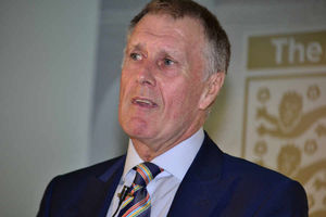 Sir Geoff Hurst on stage. Image: Jo Pearce