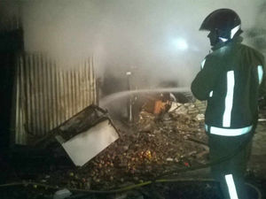 Supporting image for story: Pictures: Fire crews tackle blaze at derelict Telford garage