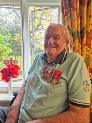 Eric Lucas, WWII veteran and resident at Stretton Hall