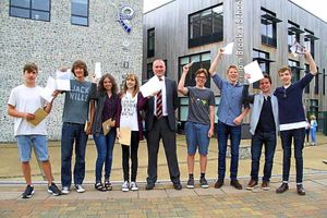 Celebrations at William Brookes School in Much Wenlock, which saw some stunning results