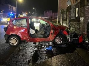 Supporting image for story: Man and woman taken to hospital as two people 'flee scene' of two-car crash in Dudley