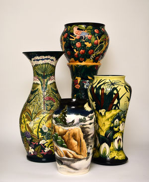 Pieces from the Moorcroft collection which will be sold in February 