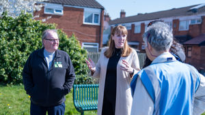 Angela Rayner meets locals during a visit to Birmingham