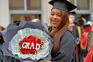 Armani Johnson received special flowers to celebrate the occasion