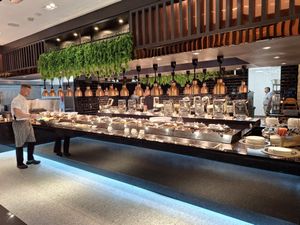 There is a huge selection of dishes 