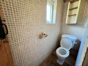 The toilet at the farmhouse in Staffordshire