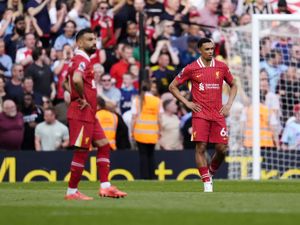 Mohamed Salah and Trent Alexander-Arnold in action for Liverpool
