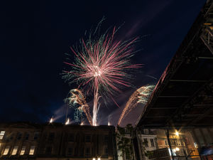 Fireworks at the Christmas lights switch-on in Stafford. Photo: Ian Knight / Z70 Photography