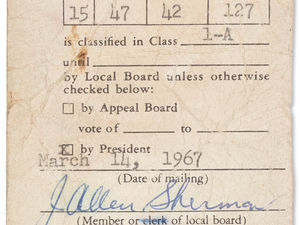 Supporting image for story: Muhammad Ali’s unsigned draft card to be auctioned