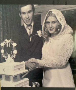 Kenny and Anne Barber on their wedding day in 1973