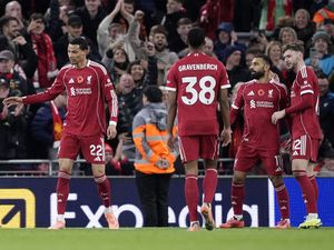 Supporting image for story: Mohamed Salah scores 250th Liverpool goal to end losing run against Aston Villa