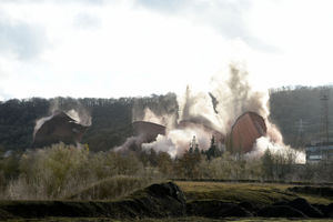 The towers come down