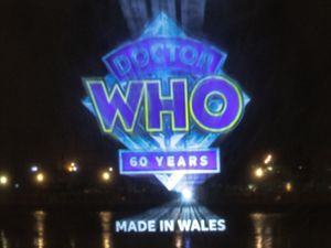 Supporting image for story: Sixty years of Doctor Who celebrated with water-based projection in Cardiff
