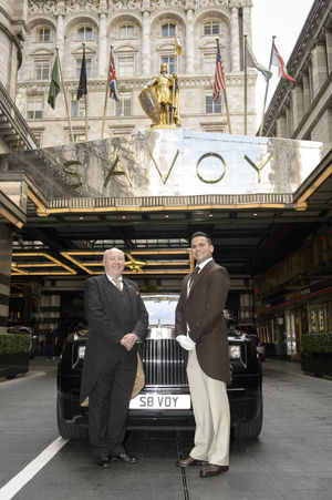 Sean Deveron and Eren outside the Savoy