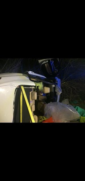 The driver was cut out by firefighters.