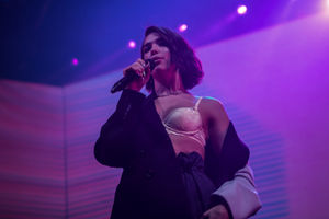 Dua Lipa at Birmingham's Genting Arena. Pic: Emma Turner