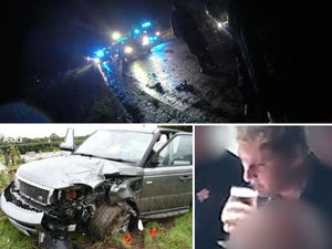 Supporting image for story: See horrifying scene that faced Shropshire police after Range Rover driver ploughed into biker and his friend after 11 pints
